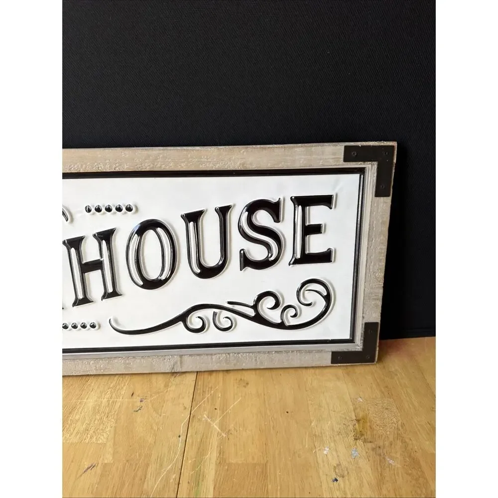 Farmhouse Distressed Wood Decorative Wall Sign Ready to Hang Vertical Rectangle